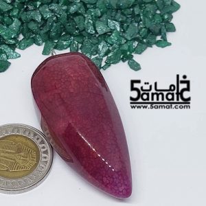 دلايه عقيق مصقول غير متكرره  بتعليقه معدن- كودWN20261
