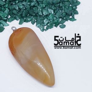 دلايه عقيق مصقول غير متكرره  بتعليقه معدن- كودWN20261