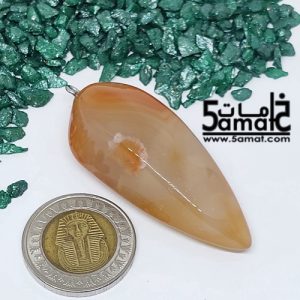 دلايه عقيق مصقول غير متكرره  بتعليقه معدن- كودWN20261
