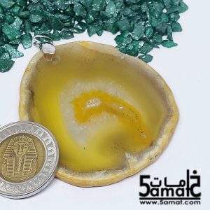 دلايه عقيق مصقول غير متكرره  بتعليقه معدن- كودWN20261