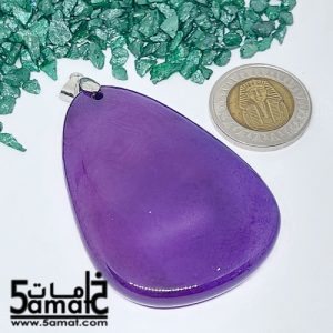 دلايه عقيق مصقول غير متكرره  بتعليقه معدن- كودWN20262