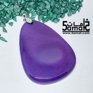 دلايه عقيق مصقول غير متكرره  بتعليقه معدن- كودWN20262