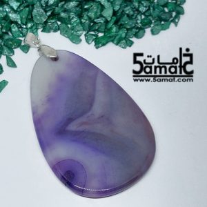 دلايه عقيق مصقول غير متكرره  بتعليقه معدن- كودWN20262