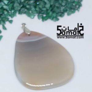 دلايه عقيق مصقول غير متكرره  بتعليقه معدن- كودWN20262