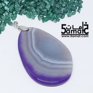 دلايه عقيق مصقول غير متكرره  بتعليقه معدن- كودWN20262