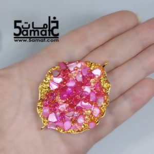 دلايه ملونه كبيره بالأحجار- قطعه فريده هاندميد غير متكرره-سميكه 7 ملم- كود WN2026