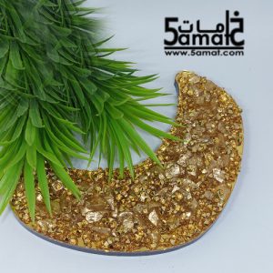 طوق كردان كبير هاندميد قطعه فريده غير متكرره  بالأحجار والصدف عرض 12.5 سم سمك 7 ملم