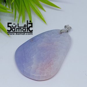 دلايه عقيق مصقول غير متكرره  بتعليقه معدن- كودWN20262
