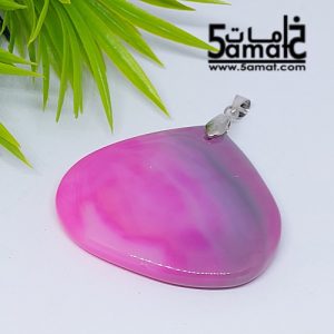 دلايه عقيق مصقول غير متكرره  بتعليقه معدن- كودWN20262