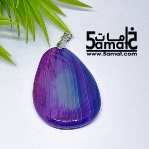دلايه عقيق مصقول غير متكرره  بتعليقه معدن- كودWN20262