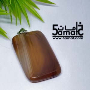 دلايه عقيق مصقول غير متكرره  بتعليقه معدن- كودWN20262