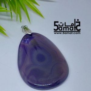 دلايه عقيق مصقول غير متكرره  بتعليقه معدن- كودWN20262