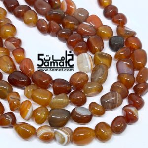 فرع عقيق مفرد- حبات روك غير منتظمه هافان – من 36 ل38 سم – في حدود 32 حبه – كود AG2026