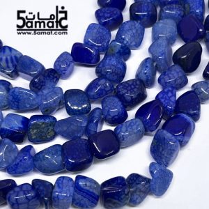 فرع عقيق عنكبوتي مفرد- حبات روك غير منتظمه – من 36 ل38 سم- في حدود 32 حبه – Spider agate – كود AG2026
