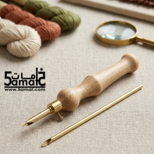 إبرة النفاش – قطر الابره 5 ملم مع غيار 3.5 ملم – Handle Punch needle