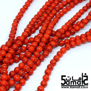 فيروز أحمر بعروق سوداء فاخر – فرع مفرد مقاس 6- طول الفرع في حدود 38 سم