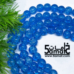 فرع فتافيت السكر زجاج مقاس 8 مم لون أزرق كوبلت