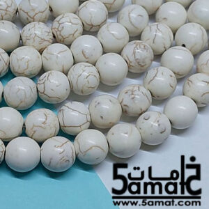 فرع فيروز مدور أبيض  – مقاس 14 في حدود 28 حبه