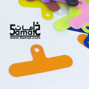باتش تعليق الهاتف سيليكون – لتعليق سلسله حامل الموبايل – كارت موبايل ستراب- phone tether قطعه واحده- أورانج