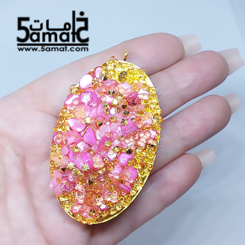 دلايه ملونه كبيره بالأحجار- قطعه فريده هاندميد غير متكرره-سميكه- كود WN2026