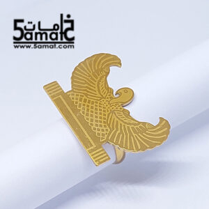 خاتم  ستانلس ذهبي – فري سايز – قابل للتوسيع –  مقاوم للصدأ – موديل فرعوني