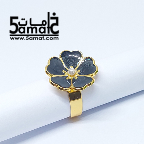 خاتم ستانلس ذهبي - فري سايز - قابل للتوسيع - مقاوم للصدأ