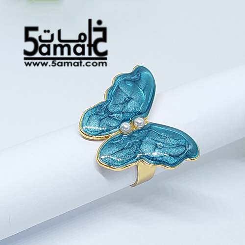 خاتم ستانلس ذهبي - فري سايز - قابل للتوسيع - مقاوم للصدأ