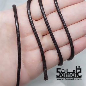 متر شريط جلد مشمع مبروم للحظاظات والسلاسل بني غامق – سمك 3 مم