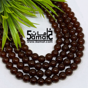 فرع دبل خرز مرمر زجاج مقاس 10 – بني محروق – الفرع أكثر من 80 حبه