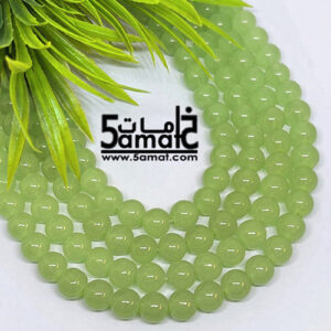 فرع خرز مرمر دبل زجاج مقاس 8 – لون بستاج – في حدود 100 حبه