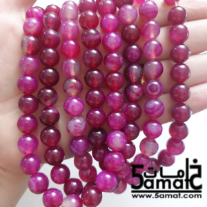 فرع عقيق  ناعم أملس مقاس 10 – من 36 ل37 حبه كود ِAGNO20261- فوشيا