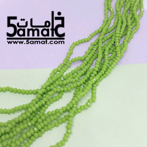 فرع كريستال رفيع مقاس 3 - أخضر فاتح مط