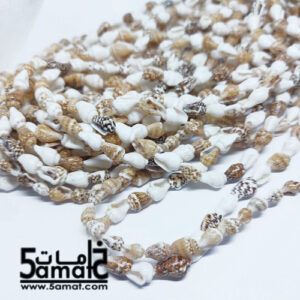 فرع طويل دبل  حبات صدف وقواقع بحر طبيعيه. طول الفرع – في حدود 80 سم مجوز- طبيعي قابل للكسر