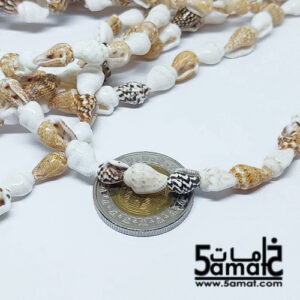 فرع طويل دبل  حبات صدف وقواقع بحر طبيعيه. طول الفرع – في حدود 80 سم مجوز- طبيعي قابل للكسر