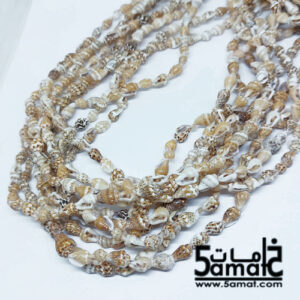 فرع طويل دبل  حبات صدف وقواقع بحر طبيعيه صغيره طول الفرع – في حدود 80 سم مجوز- طبيعي قابل للكسر