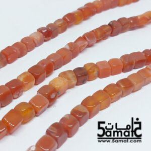 فرع عقيق مفرد- حبات مكعبات سليماني مقاس 8 مم – طول الفرع من 36 ل38 سم -في حدود 48 حبه هافان غامق