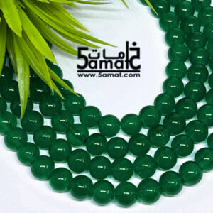 فرع دبل خرز مرمر زجاج مقاس 10 – أخضر – الفرع أكثر من 80 حبه