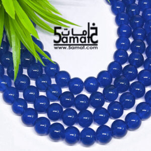 فرع دبل خرز مرمر زجاج مقاس 10 – أزرق كوبلت- الفرع أكثر من 80 حبه